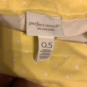 Chico's Yellow Polka Dot Ankle Pants